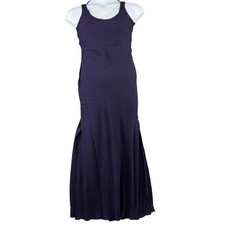 Zum Zum 7/8 Purple Maxi Dress Lace Up Corset Back Formal Evening Gown Y2K VTG