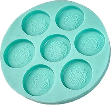 7 Chakras Stones Resin Molds,Round Crystal Silicone Epoxy Casting Resin Molds fo