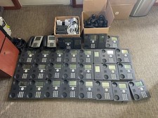Avaya Phone Lot cables, stands, w/accs 27 phones, 4 models, 4 extensions incl 