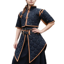 Female Prop Medieval Padded Gambeson Renfaire Larp Armor Costume Padded Cotton