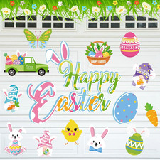 25 Pcs Happy Easter Garage Door Magnets Decoration Easter Magnetic Garage Door D