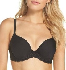  65 Wacoal 853117 La Femme Underwire T-Shirt Bra, Black, Size 36B
