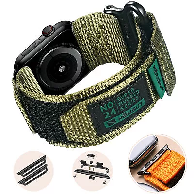 HEMSUT Rugged Apple Watch Band For Ultra 10/9/8/7/6/5/4/3/2/1/SE 38 40 41 42 44 45 49mm