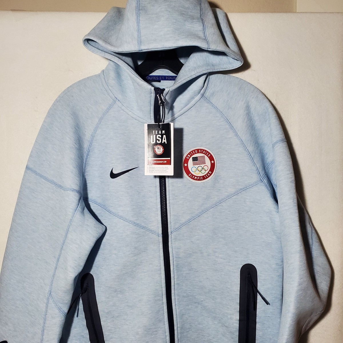 Nike Team USA Tech Fleece Full-Zip Hoodie 2024 Olympics Men's