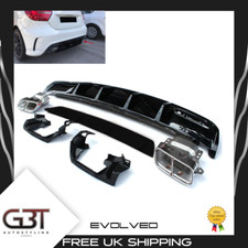PER MERCEDES W176 CLASSE A DIFFUSORE POSTERIORE A200 A250 AMG ABS CON SCARICHI 2013+ UK