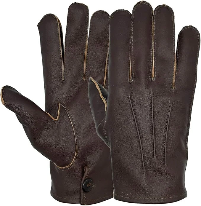 MRX Mens Driving Gloves Fingerless Motorcycle Riding Soft Goat Leather Glove
