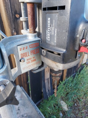 Craftsman 335.25986 Drill Press Vintage Craftsman Drill Press Tested and Works - Picture 2 of 8