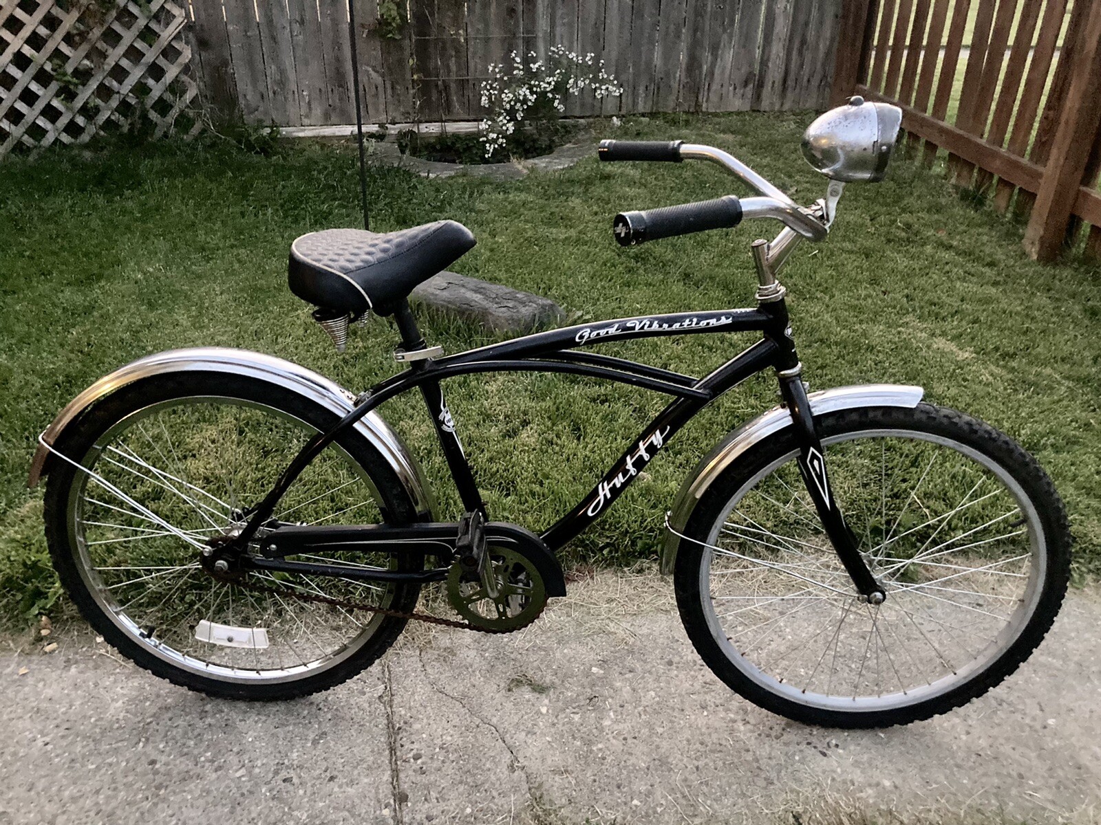 Vintage 1950's Huffy Good Vibrations Bicycle With Original Headlight 24