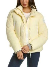 Chaqueta acolchada Canada Goose amarilla clara Junction Cropper para mujer mediana nueva con etiquetas