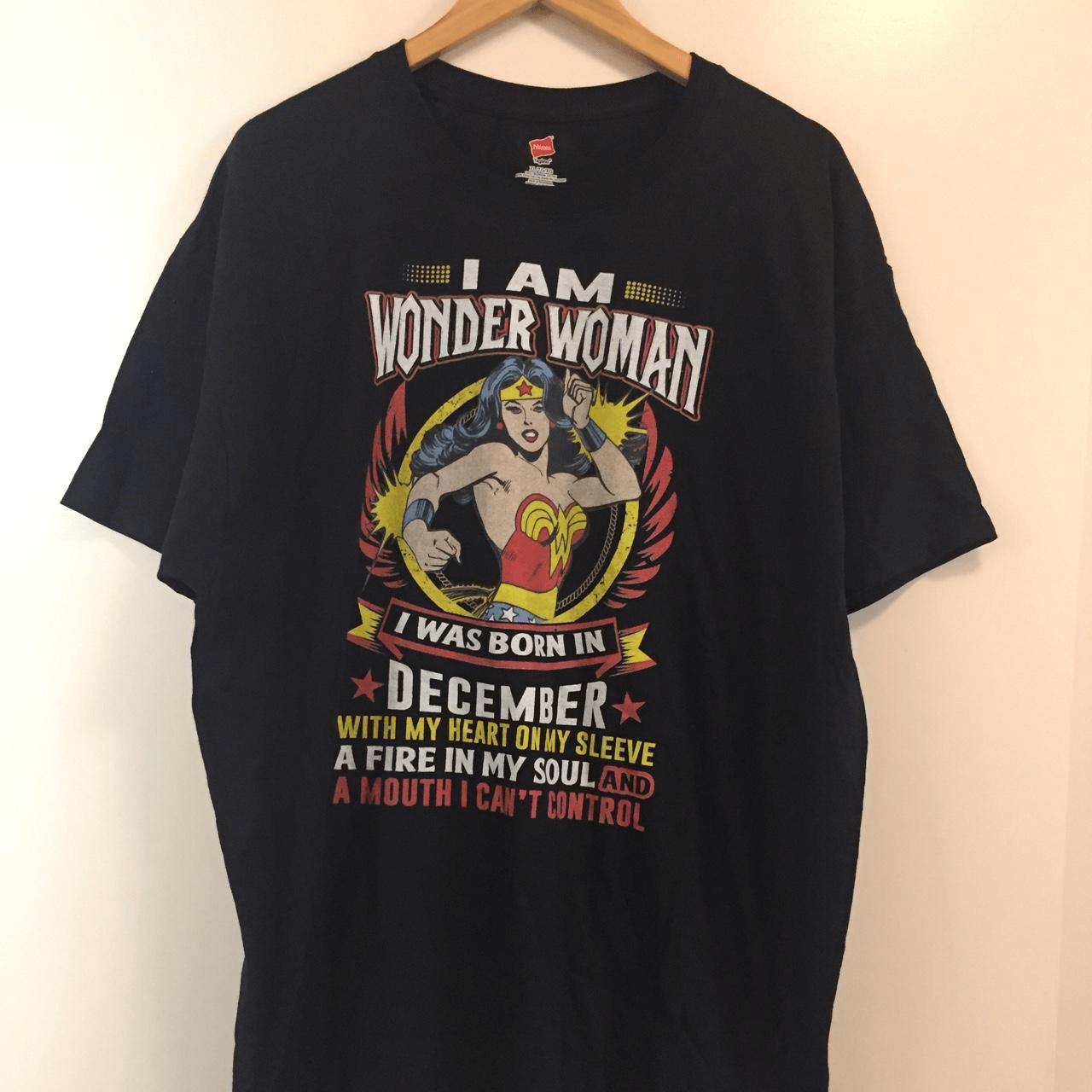 Wonder Woman December Birthday T-Shirt Size XL