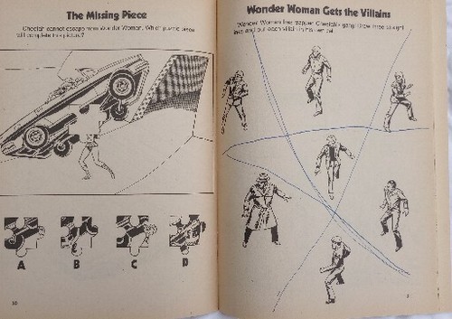 Vintage Coloring Book Wonder Woman 1980s Distressed Used Children Activity - Picture 5 of 11