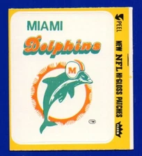 MIAMI DOPLPHINS 1979 FLEER TEAM ACTION STICKERS INSERT SHARP CORNERS NO CREASES