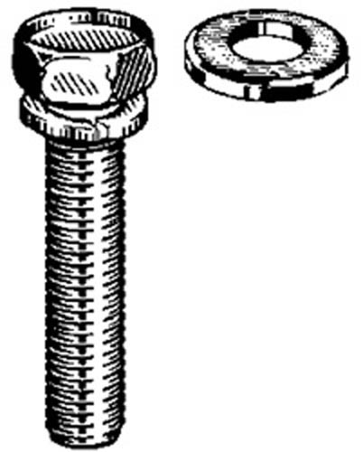 M8-1.25 X 40mm Sems Split Wave Wash Bolt W/Flat Washers