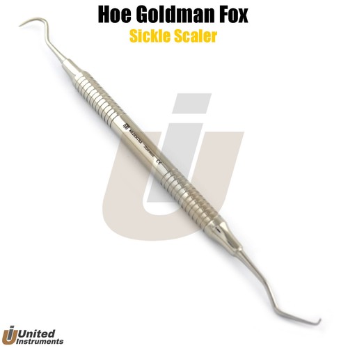 Removedor de cálculos dentales escalador de hoz anterior Perio Goldman Fox Hoe - Imagen 3 de 3