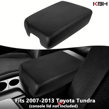 Fits 2007-2013 Toyota Tundra Leather Center Console Armrest Lid Cover Black