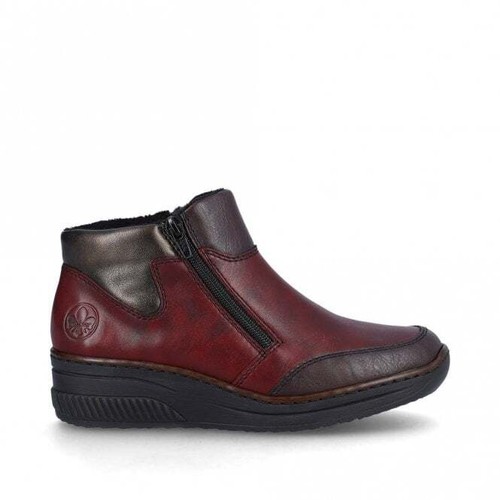 Mujer Rieker 48754-35 Rojo Combi Botines - Imagen 5 de 7