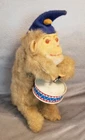 MARX Wind Up Toy Monkey Animated Drummer West Germany, ear tag