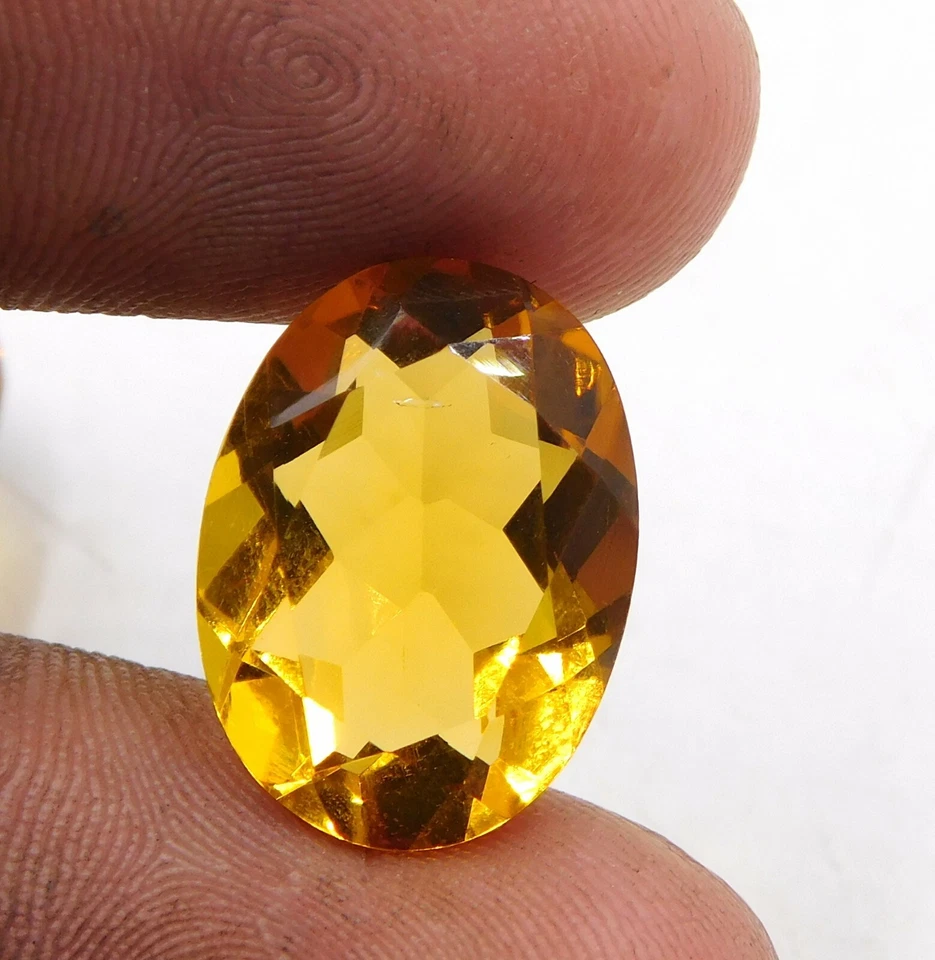 Citrine Oval Cut Lot Loose Lab Created Gemstone 13X18 MM For Jewelry Size P-558 - Image 2 of 4