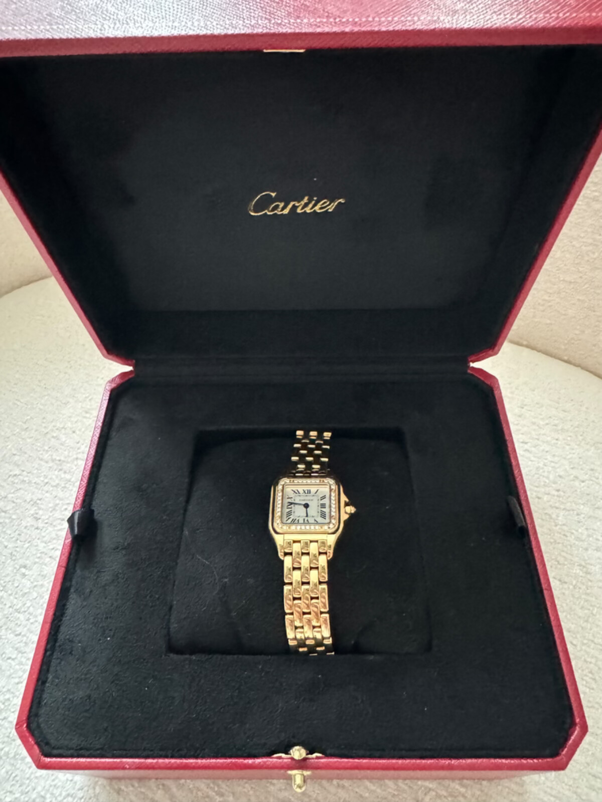 Cartier Panthère. PANTHÈRE DE CARTIER WATCH,18K yellow gold with diamonds