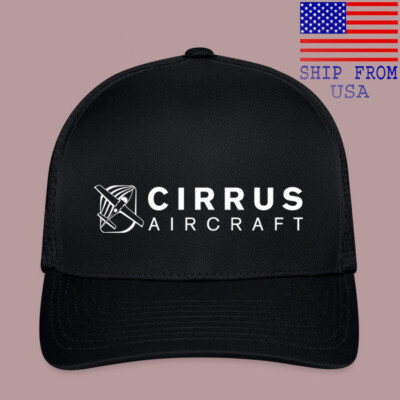 Cirrus Aircraft Black Baseball Cap Hat Adult Size S/M & L/XL