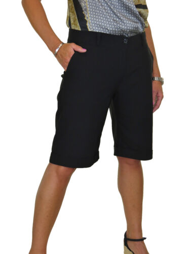 Womens Above Knee Shorts with Turn Up Cuff Mid Rise Stretch Bermuda 8-22 - Picture 11 of 72