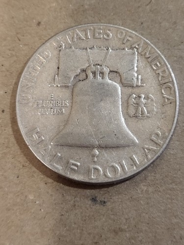 1954-P Silver Franklin Half Dollar - Picture 2 of 2