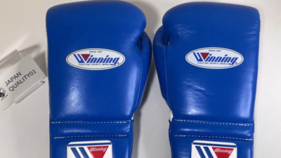ウィニング 12オンス Blue 12oz Winning Professional Boxing Lace-up Gloves made in Japan