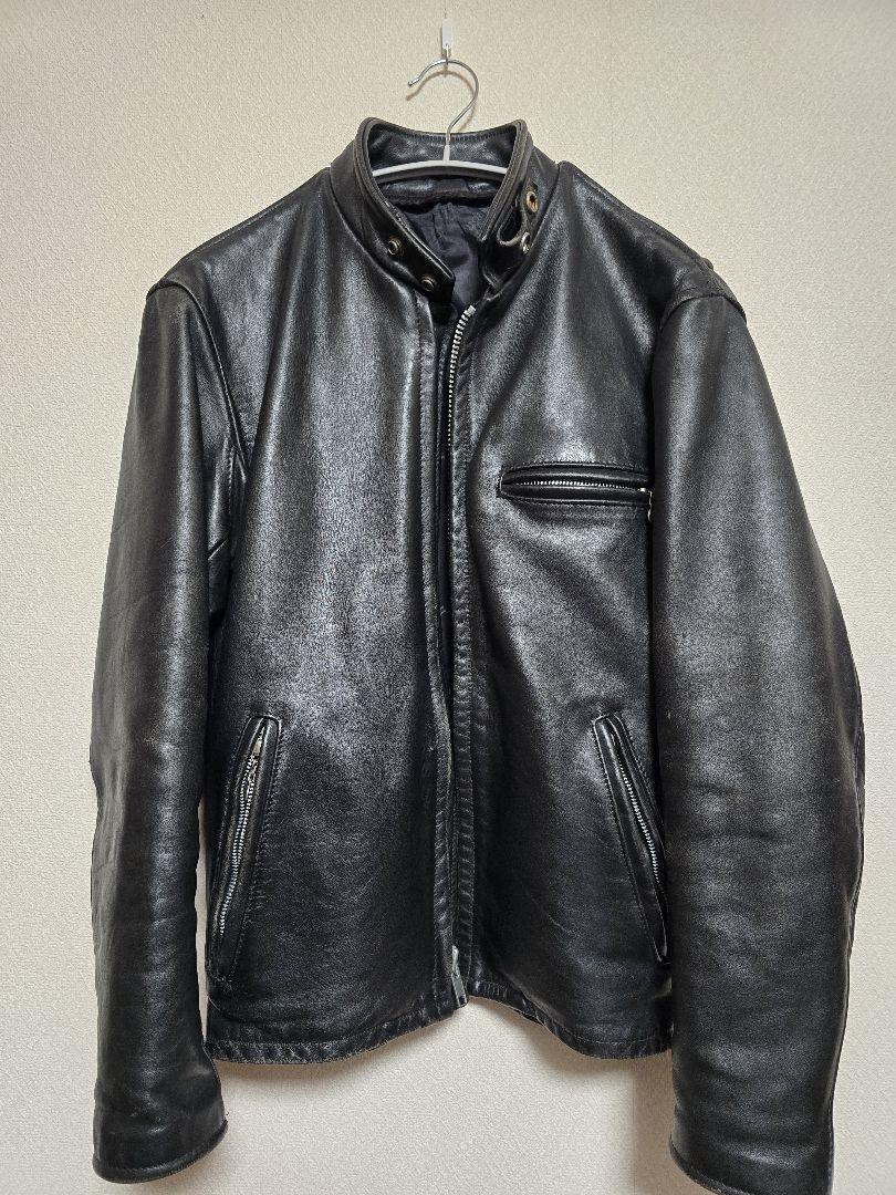schott 641 36
レザーシングルライダースジャケット SCHOTT 641 Single Riders Leather Jacket Size 36 Stand Collar