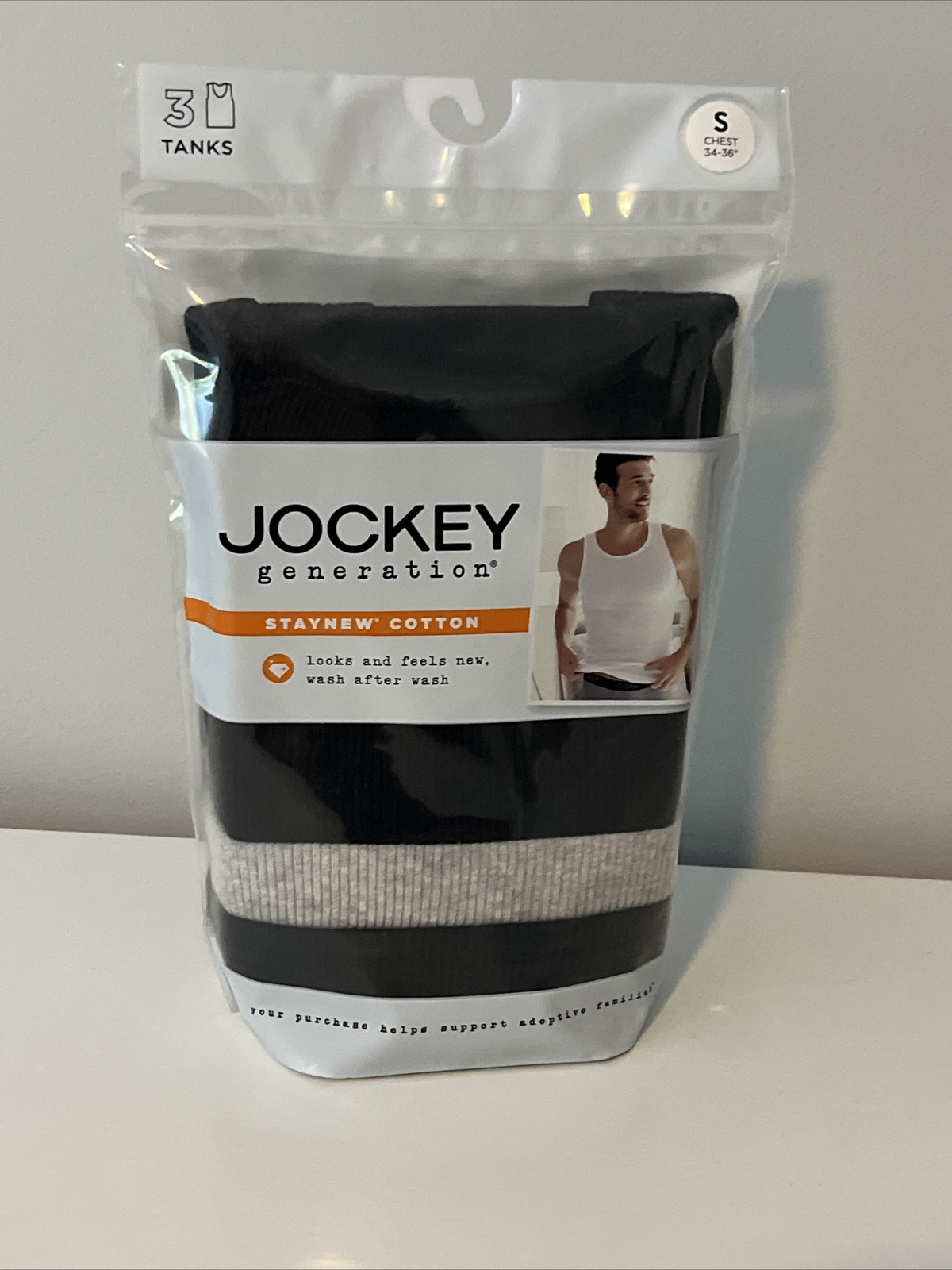 Jockey Generation Men's Stay New Cotton Ribbed Tank TShirt Grey/BLKSMALL NEW eBay