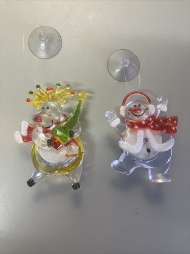 Two Christmas Window Flashing Lights Raindeer And Snowman Tested Works - Picture 2 of 10
