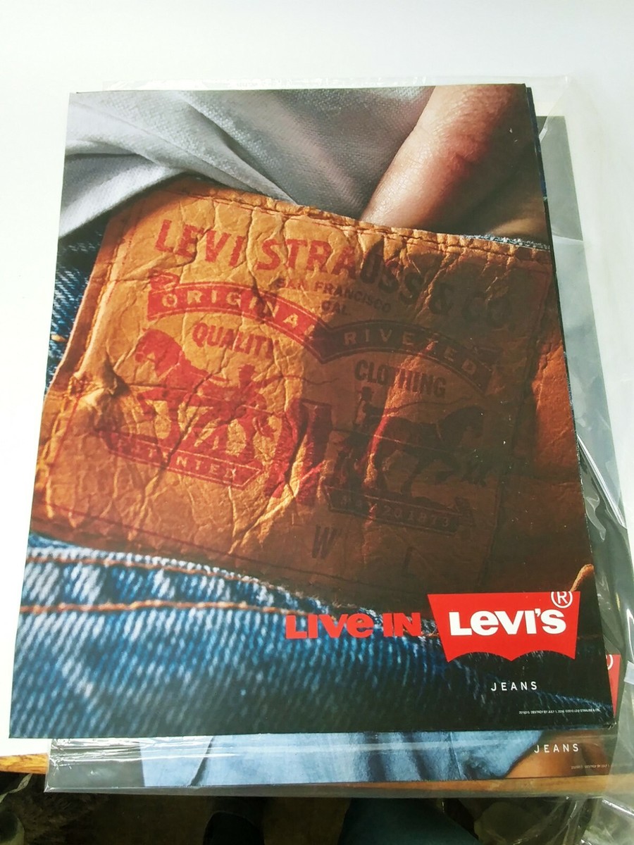 2015 Levi's Jeans 11 Store Posters Displays Advertising Blue