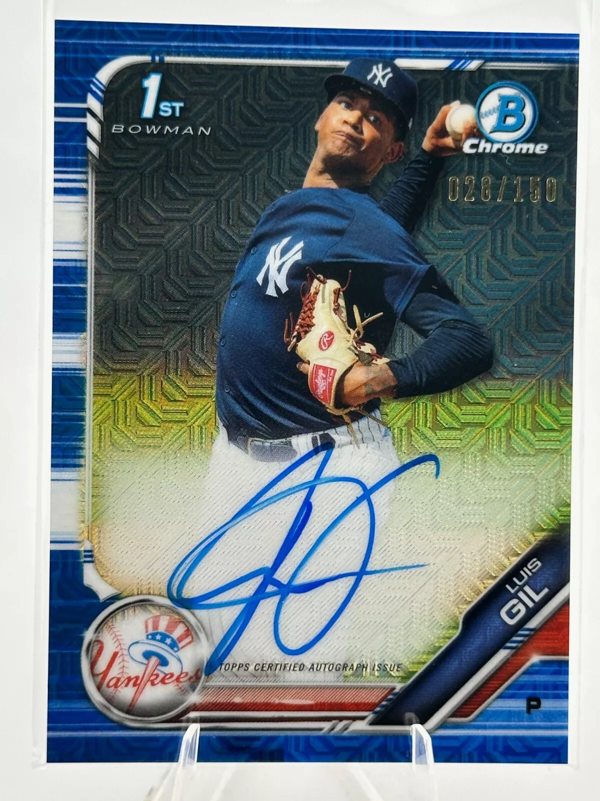 2019 Bowman Chrome - Prospects Auto HTA Choice Refractor #CPA-LGI Luis Gil /150