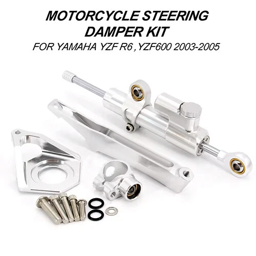 Motorcycles Steering Stabilize Damper Bracket Mount For YAMAHA YZF600 R6 2003-05 Foto 3 de 4