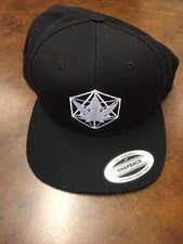 Yupoong The Classics Black Marijuana Leaf Snapback Baseball Style Hat