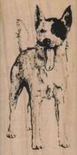 Dog Tongue 1 1/2 x 3" Rubber Stamp, Dog Stamp, Dog Lover Stamp