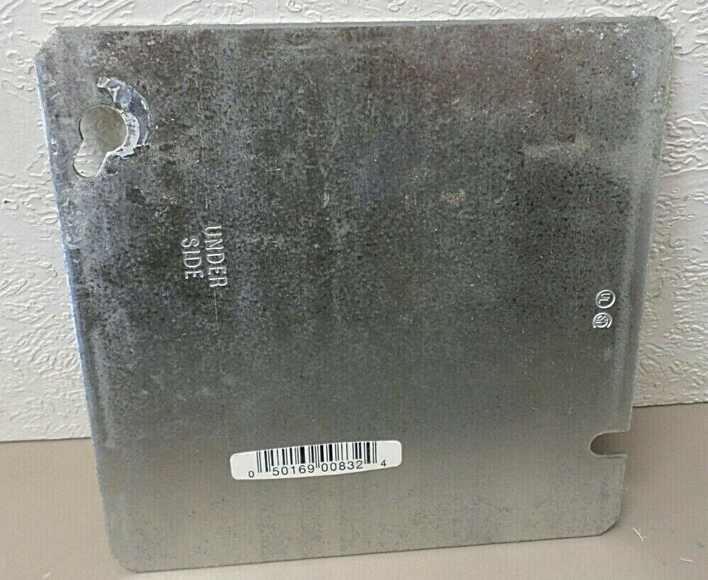 Lot of 2 - Raco 832 Flat Cover Blanks 4-3/4" x 4-3/4" Square Steel