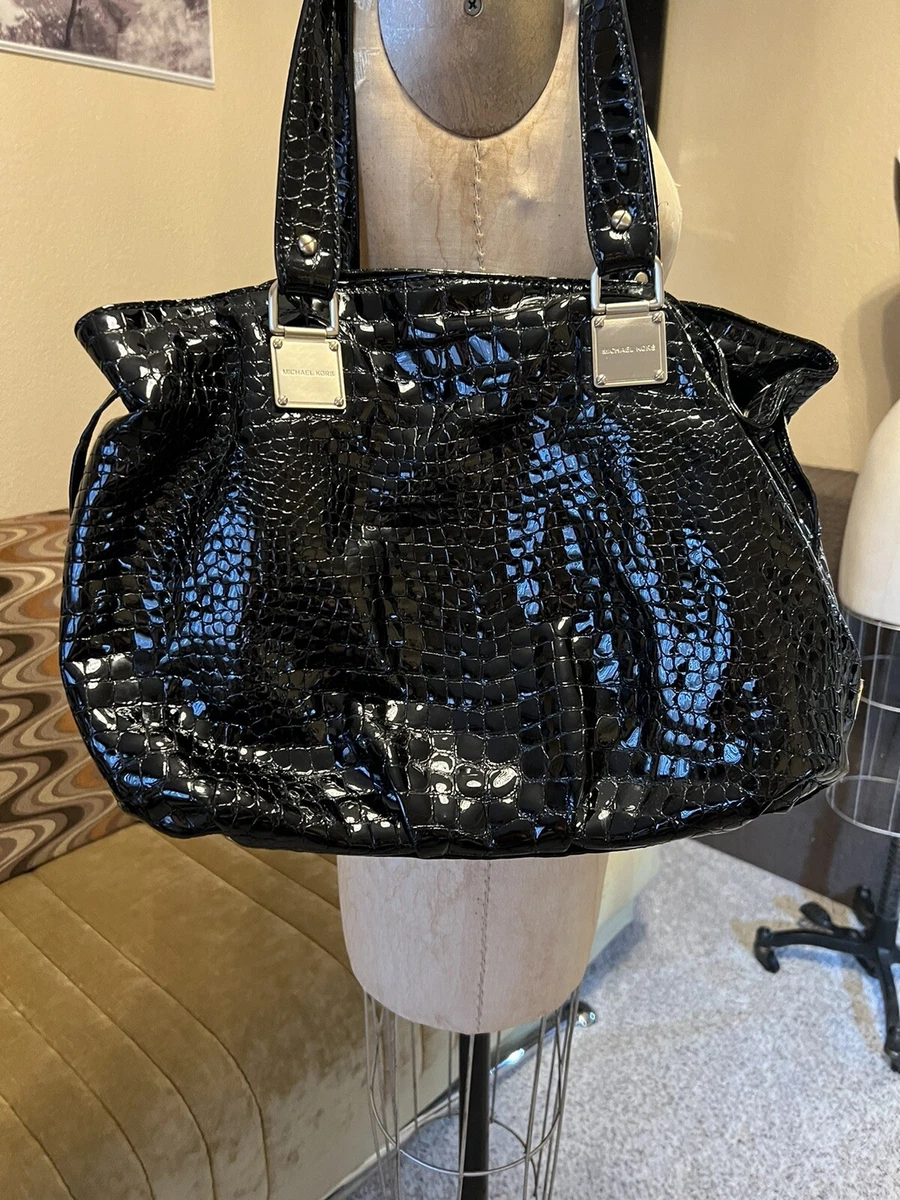 Michael kors black snakeskin crossbody deals