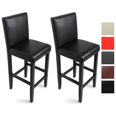 Barhocker Bistrostuhl mit Lehne Sitzfläche aus Kunstleder Bistrohocker Auswahl