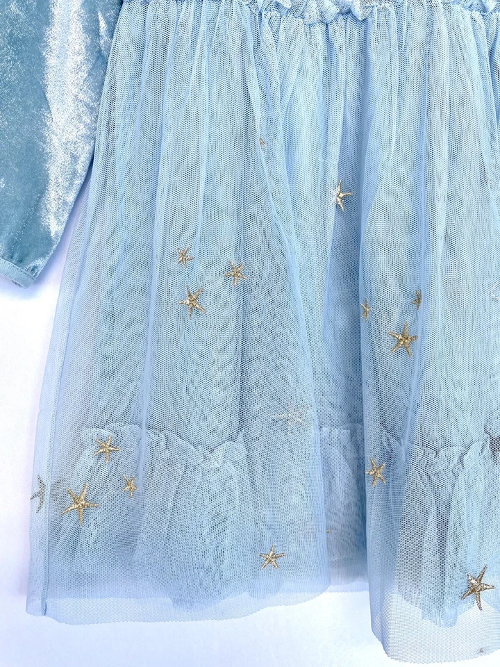 Vestido de red de terciopelo Mini Boden Fairy Wings. Precio minorista de 6-12 meses $55 $32,98 nuevo con etiquetas Foto 4 de 4