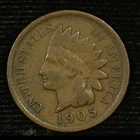 Indian Head Cent. 1905  Fine. Lot # JRRC-1019