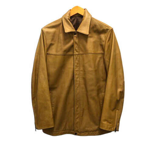 Japan Used Fashion] Jun Men Leather Jacket Riders Blouson 