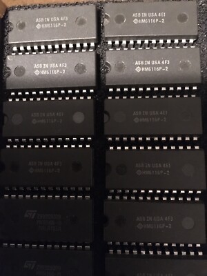 6116 RAM CHIP FOR POLE POSITION ARCADE, WILLIAMS SYSTEM 11 PINBALL MACHINES ETC.