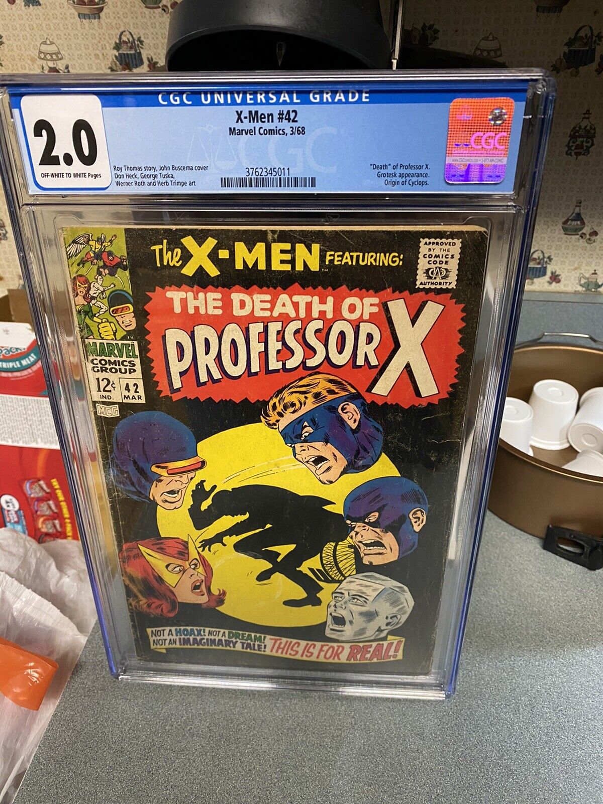 X-men #42 CGC 2.0 Death of Professor X. Cyclops Origin..If I Should Die..!..