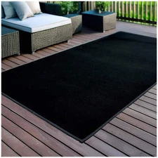 Koeckritz Economy Soft Custom Black Area Rug | Eco-Friendly for Yards & Events