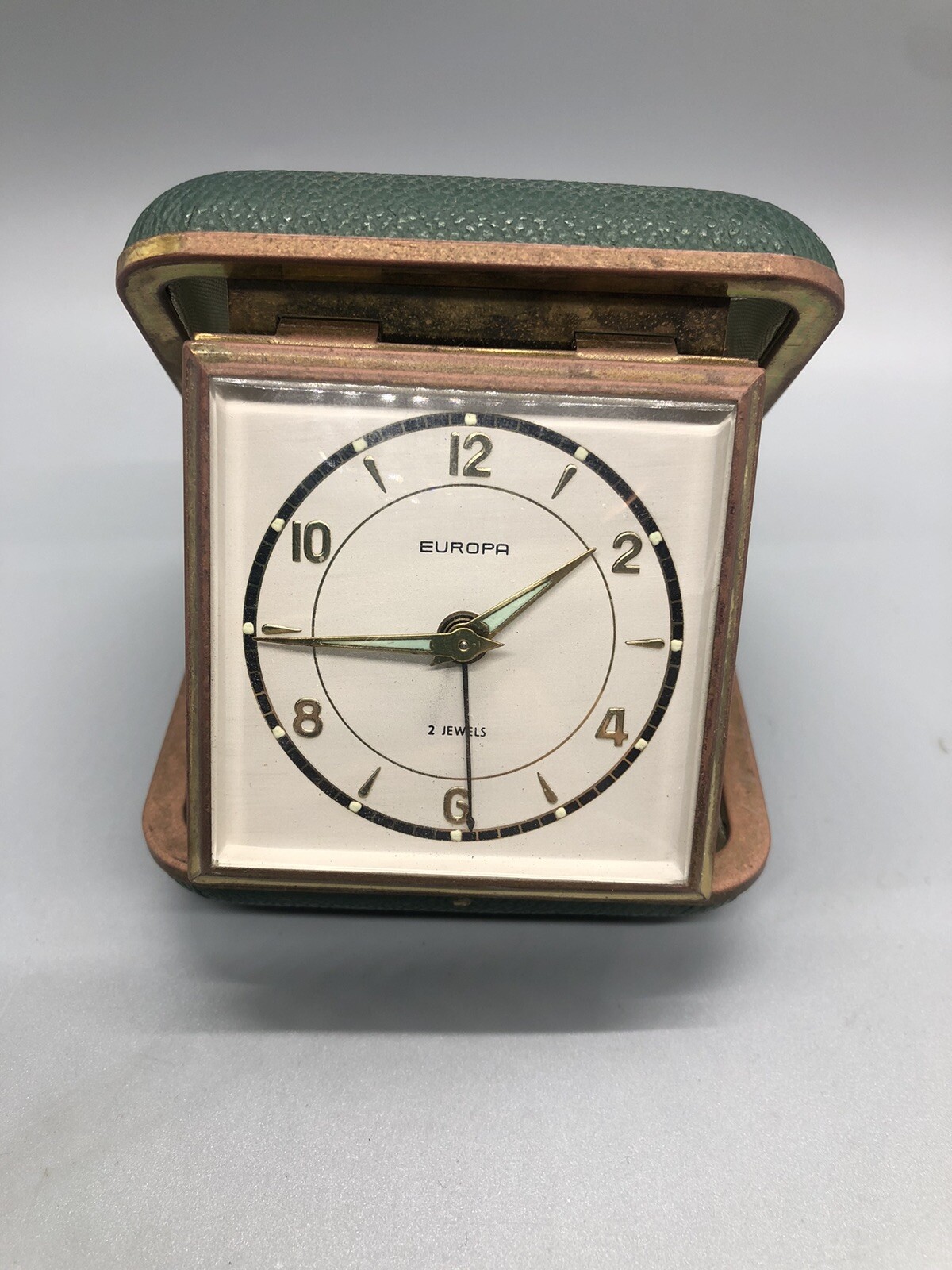Vintage unique Original Travel Alarm Clock Europe Germany 3x3”