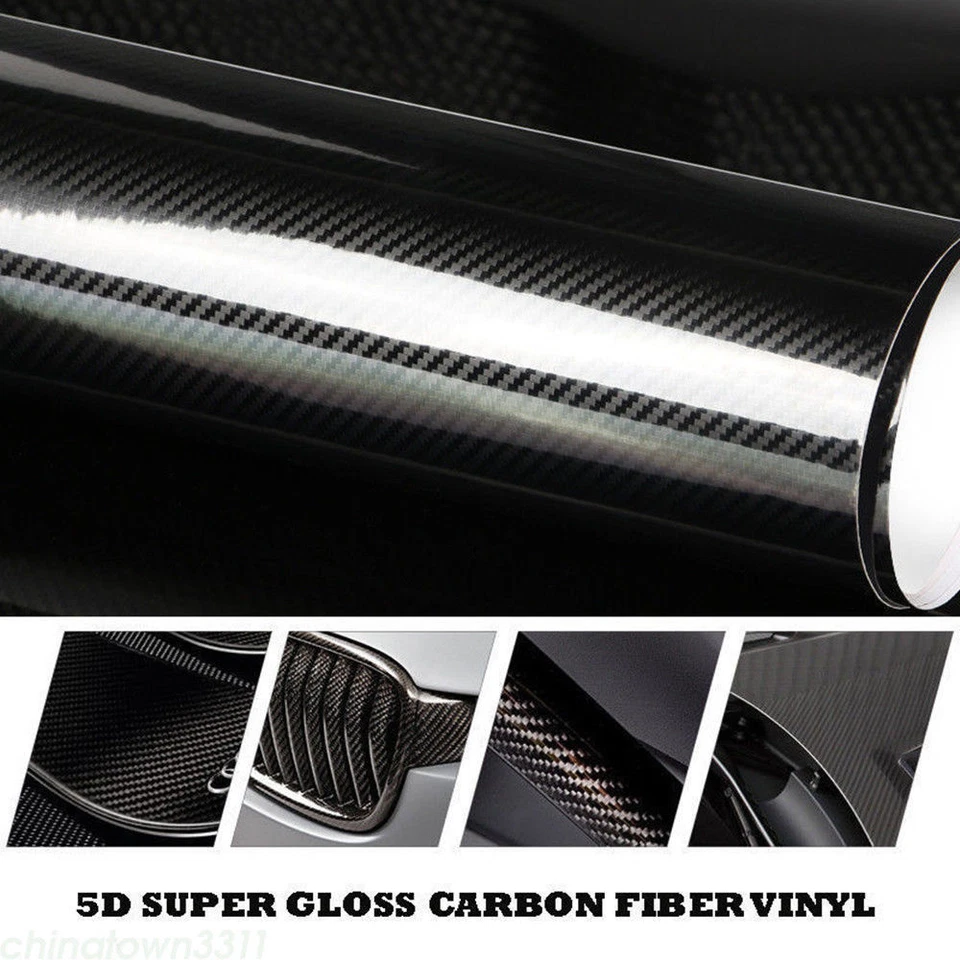 Auto Accessories Carbon Fiber Vinyl Ultra Shiny Gloss Glossy  Wrap Sticker Decal - Изображение 4 из 4