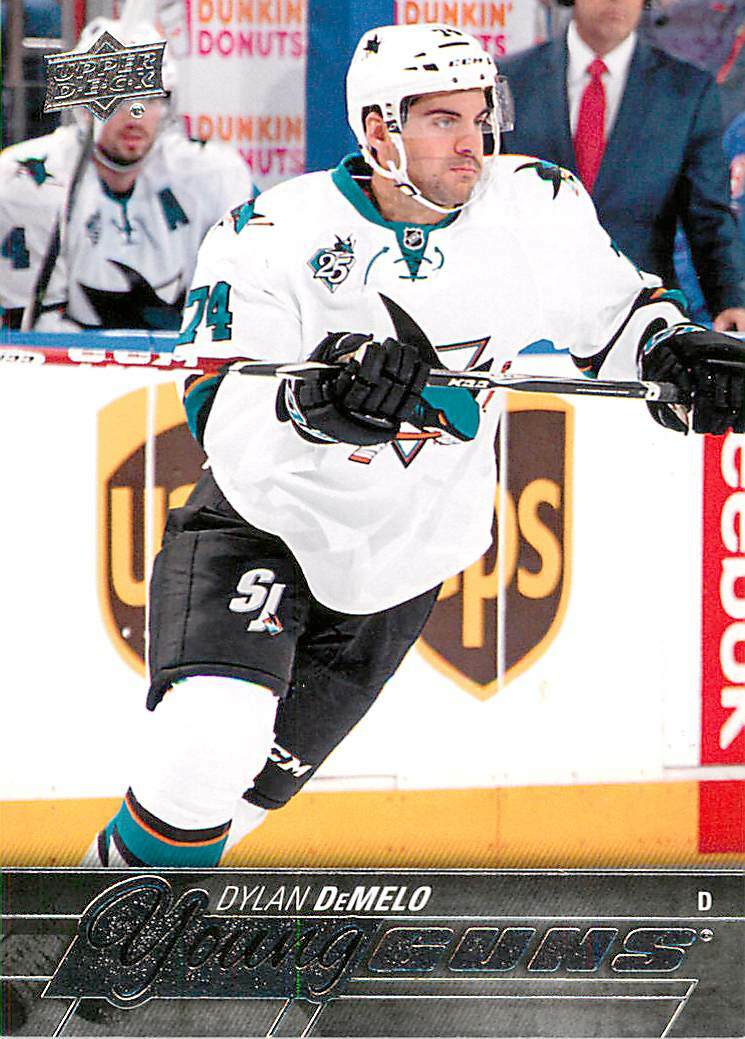 DYLAN DEMELO 2015-16 Upper Deck YOUNG GUNS ROOKIE RC #467 Sharks