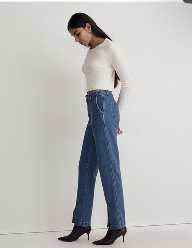 Madewell The Perfect Vintage Jean in Medium Indigo Wash: Seamed Edition 32 - Picture 3 of 5