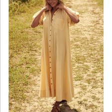 Free People Summer Special Maxi Dress, Peach Yellow, Medium, RRP $108
