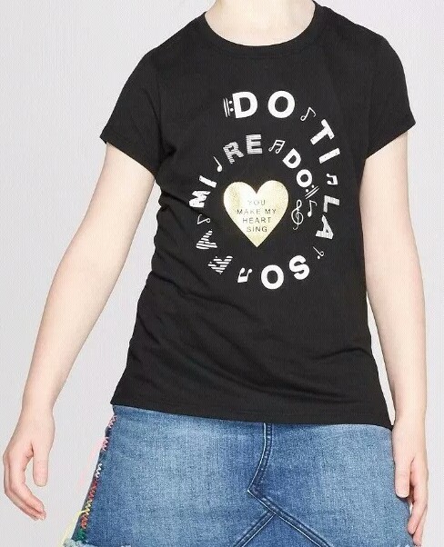 Girls Short Sleeve Graphic Music T 
